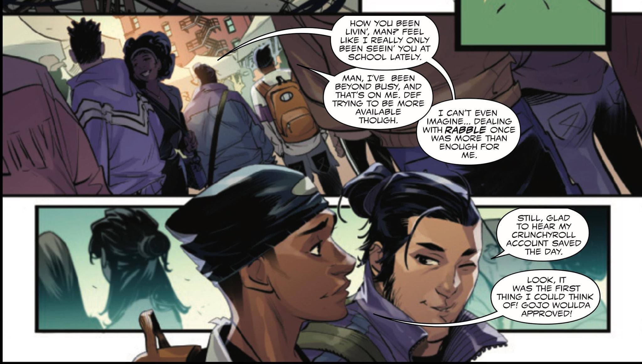 Miles Morales references Jujutsu Kaisen